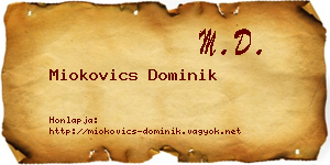 Miokovics Dominik névjegykártya